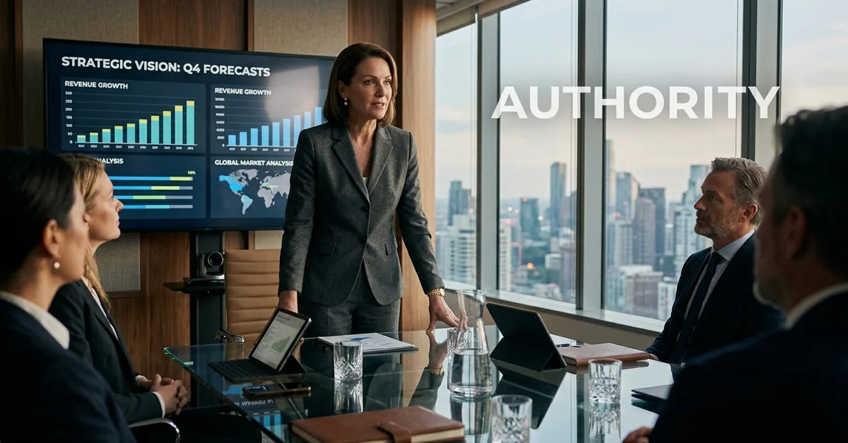 CFO addressing the board of directors during a strategy presentation